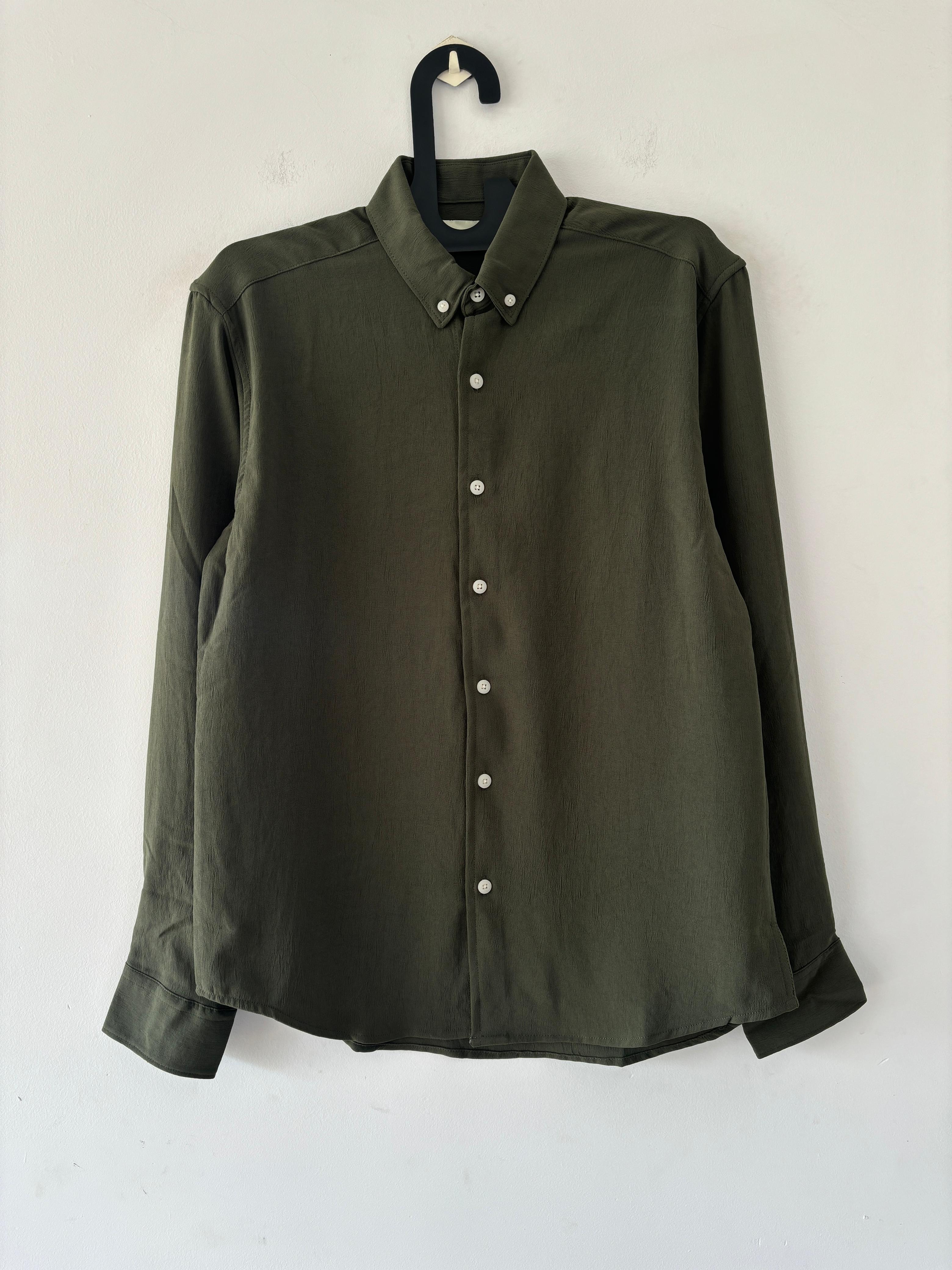 Olive crushed shirt