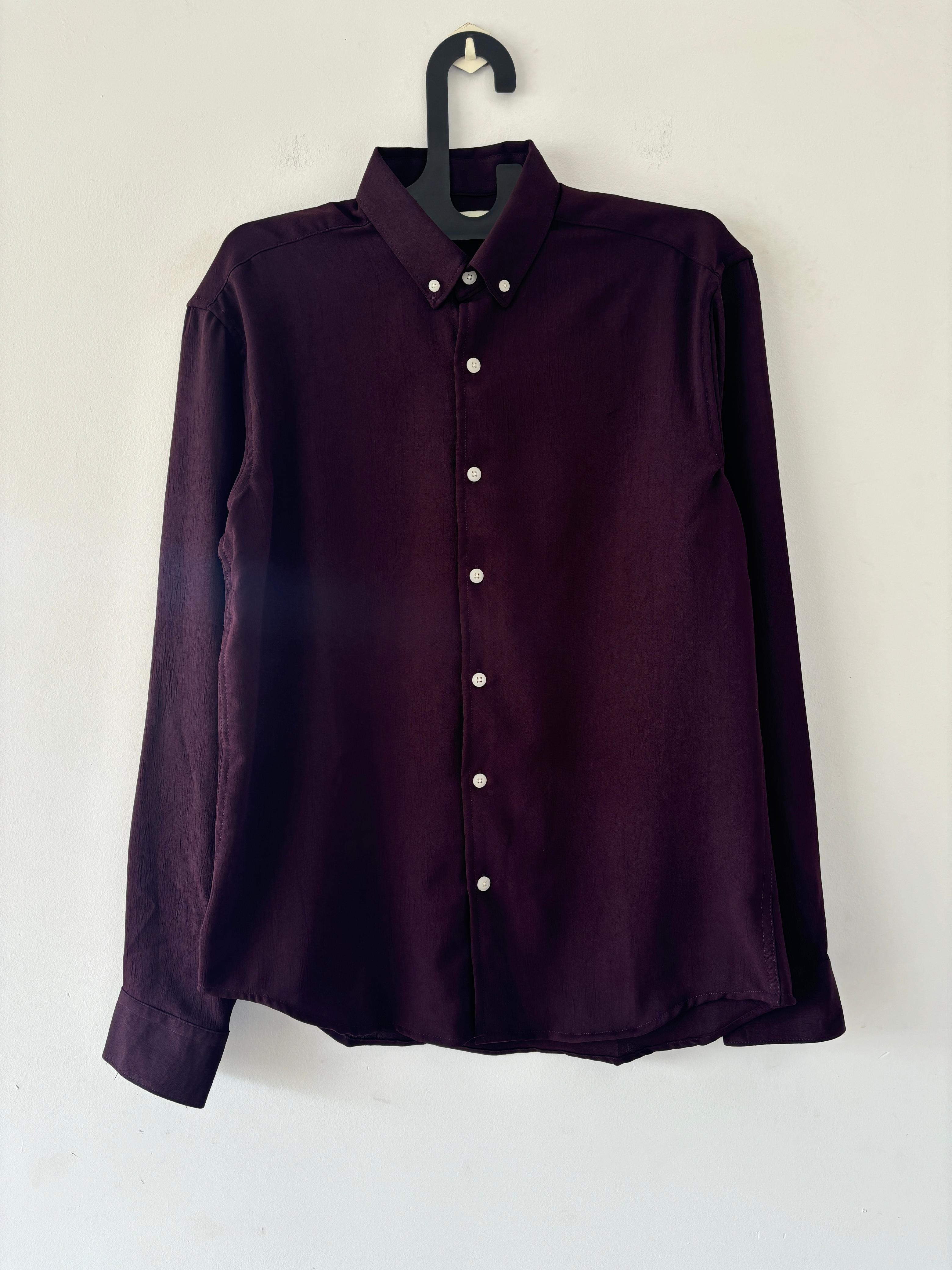 Dark purple crushed shirt
