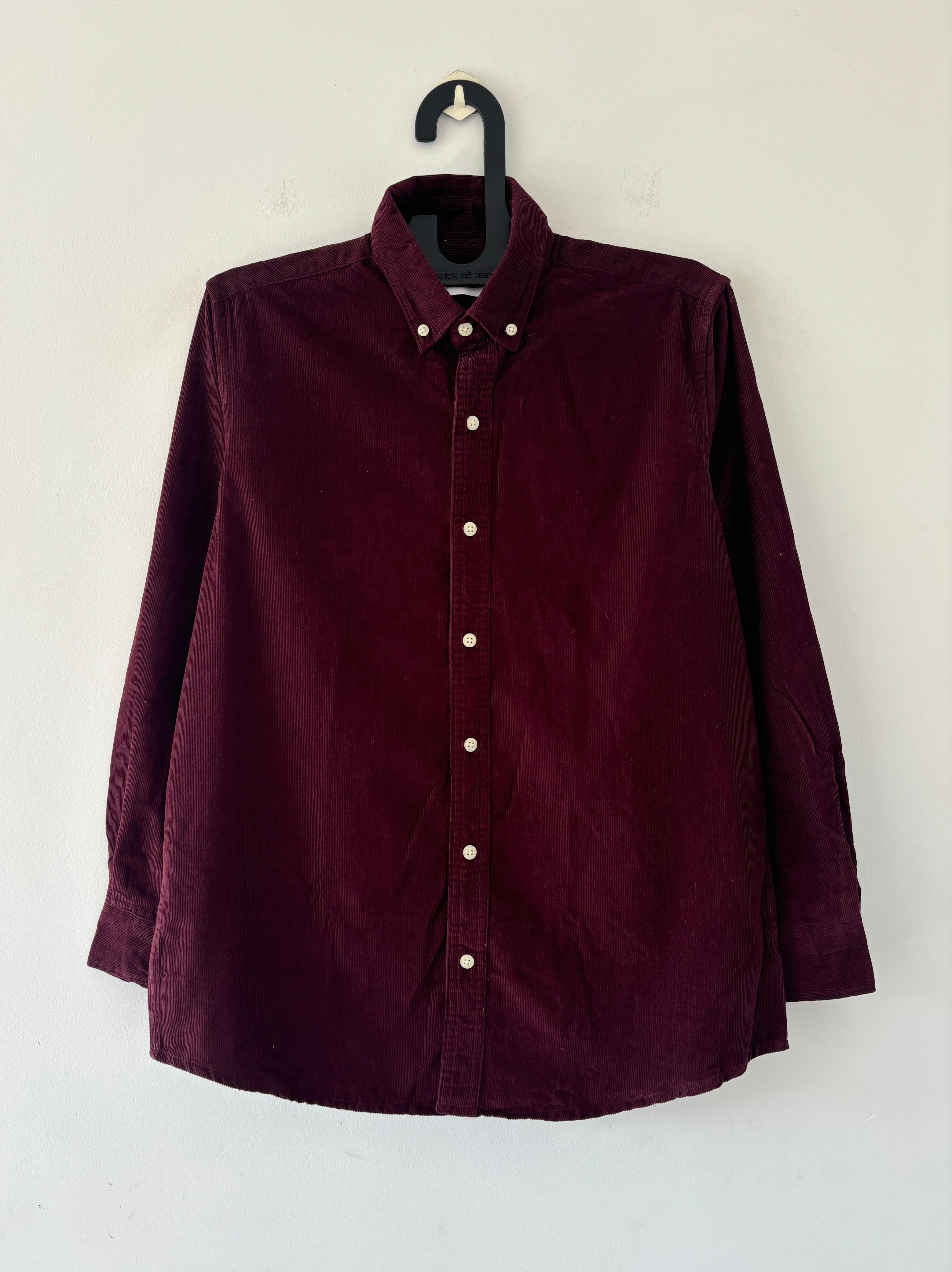 Maroon corduroy shirt