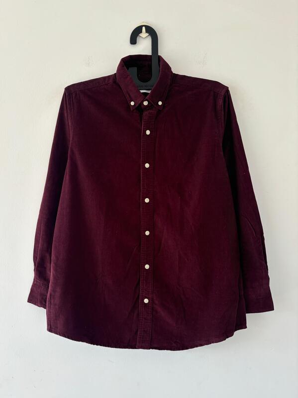 Maroon corduroy shirt