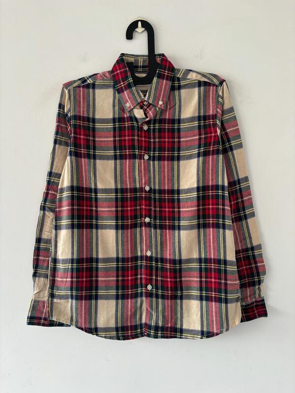Red & sandal Flannels shirt
