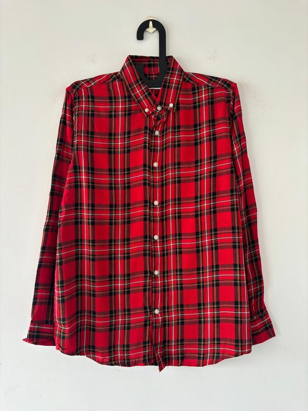 Cherry red & Black Flannels shirt
