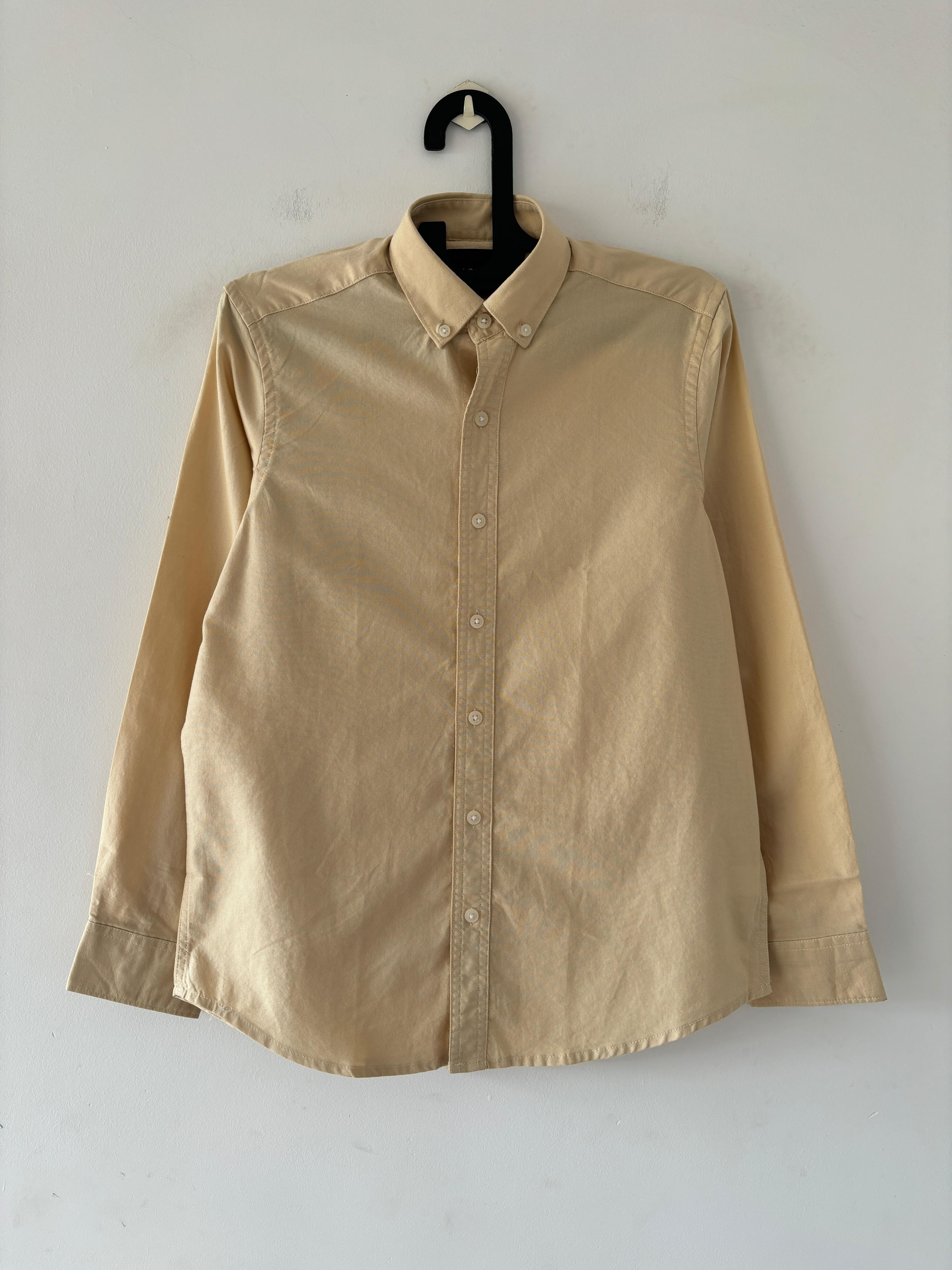 Camel beige solid shirt