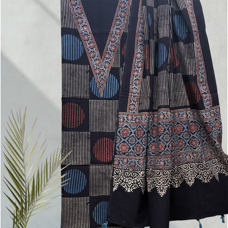 Cotton Ajrakh Printed 2 Pc Suit #3