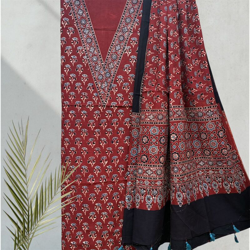 Cotton Ajrakh Printed 2 Pc Suit #5