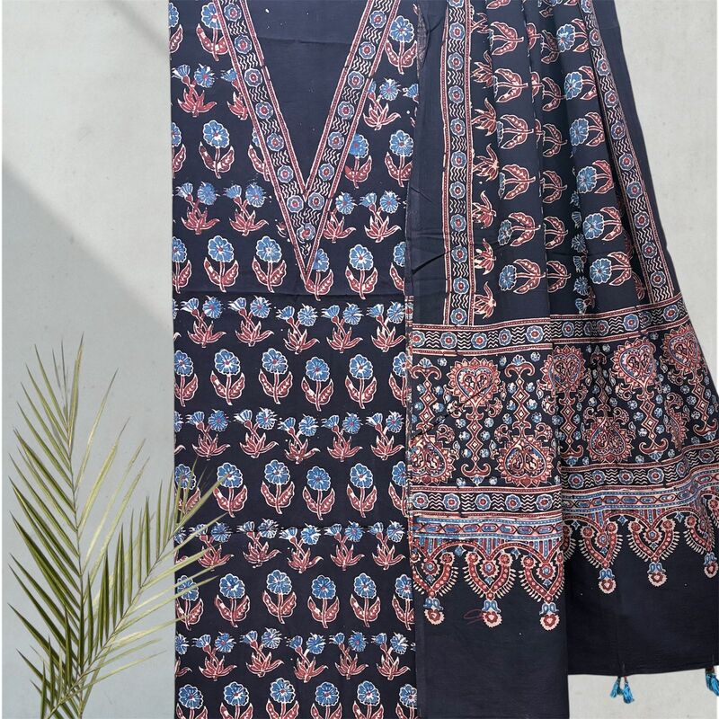 Cotton Ajrakh Printed 2 Pc Suit #6