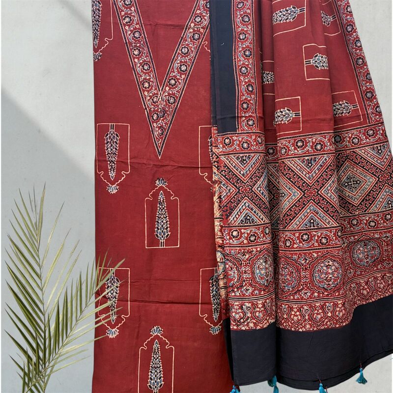 Cotton Ajrakh Printed 2 Pc Suit #10