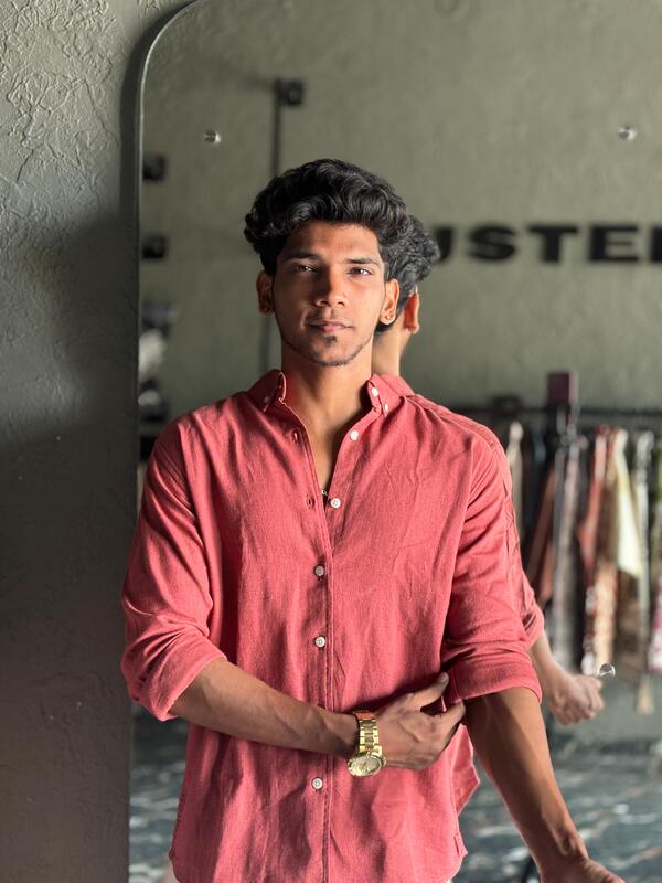 Rust Ember linen shirt