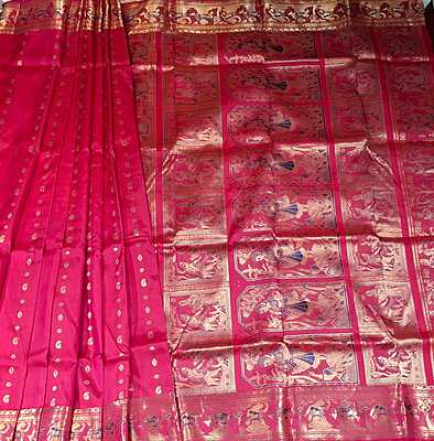 Figure motif 2000 buta Swarnachari Colour Rani pink