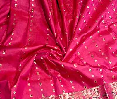Figure motif 2000 buta Swarnachari Colour Rani pink