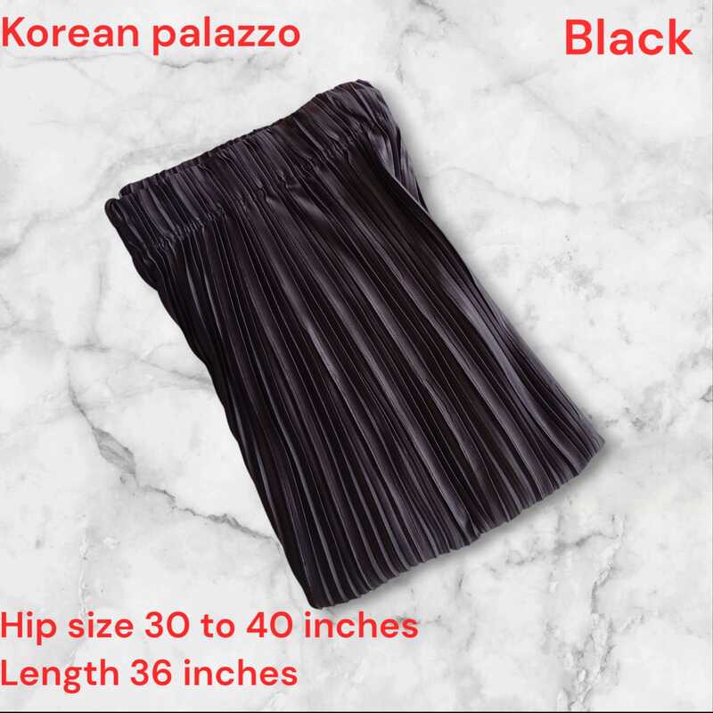 KOREAN PALAZZO-BLACK