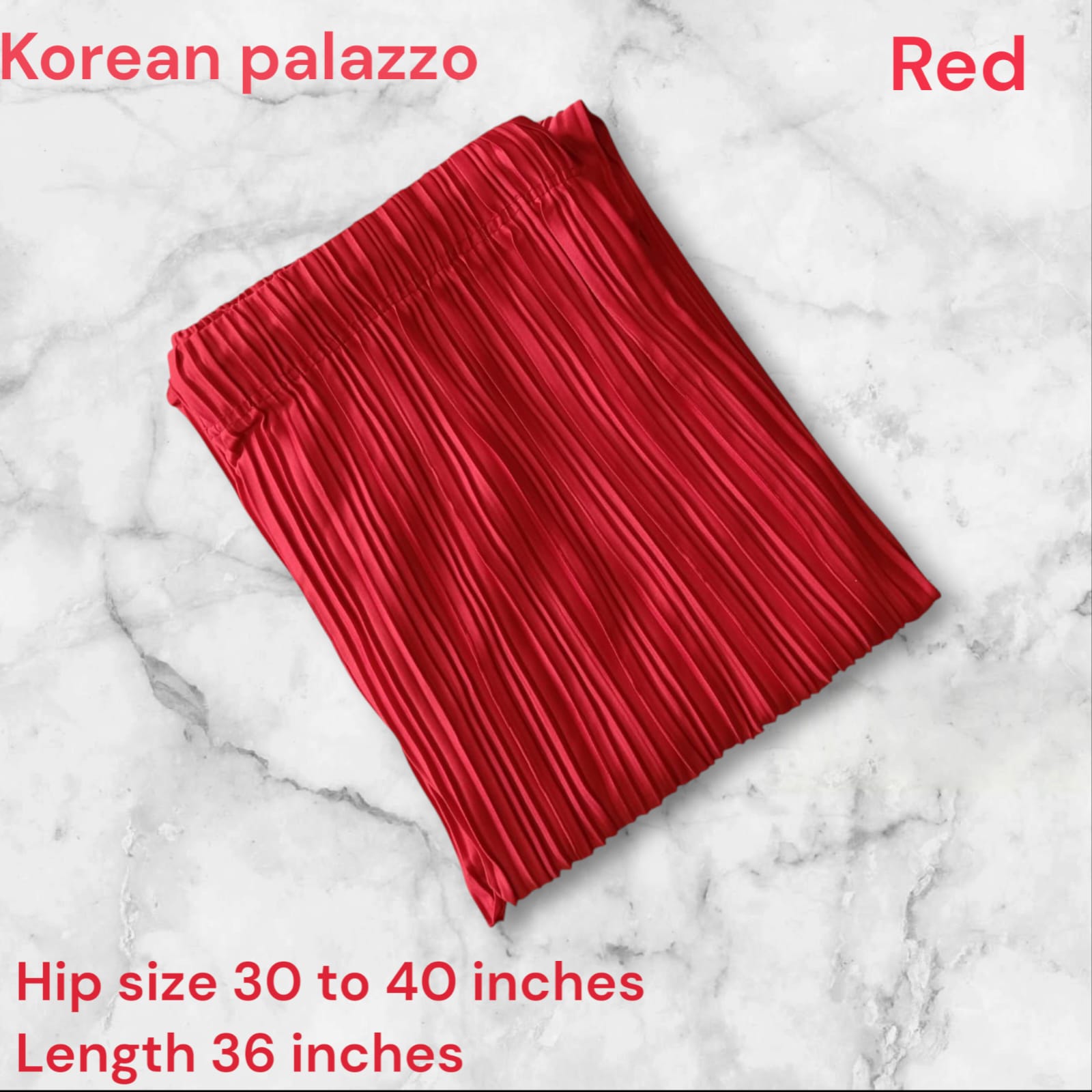 KOREAN PALAZZO-RED