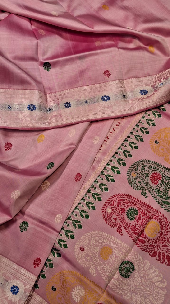 Revival Baluchari Color Baby pink Revival Baluchari Color Baby pink