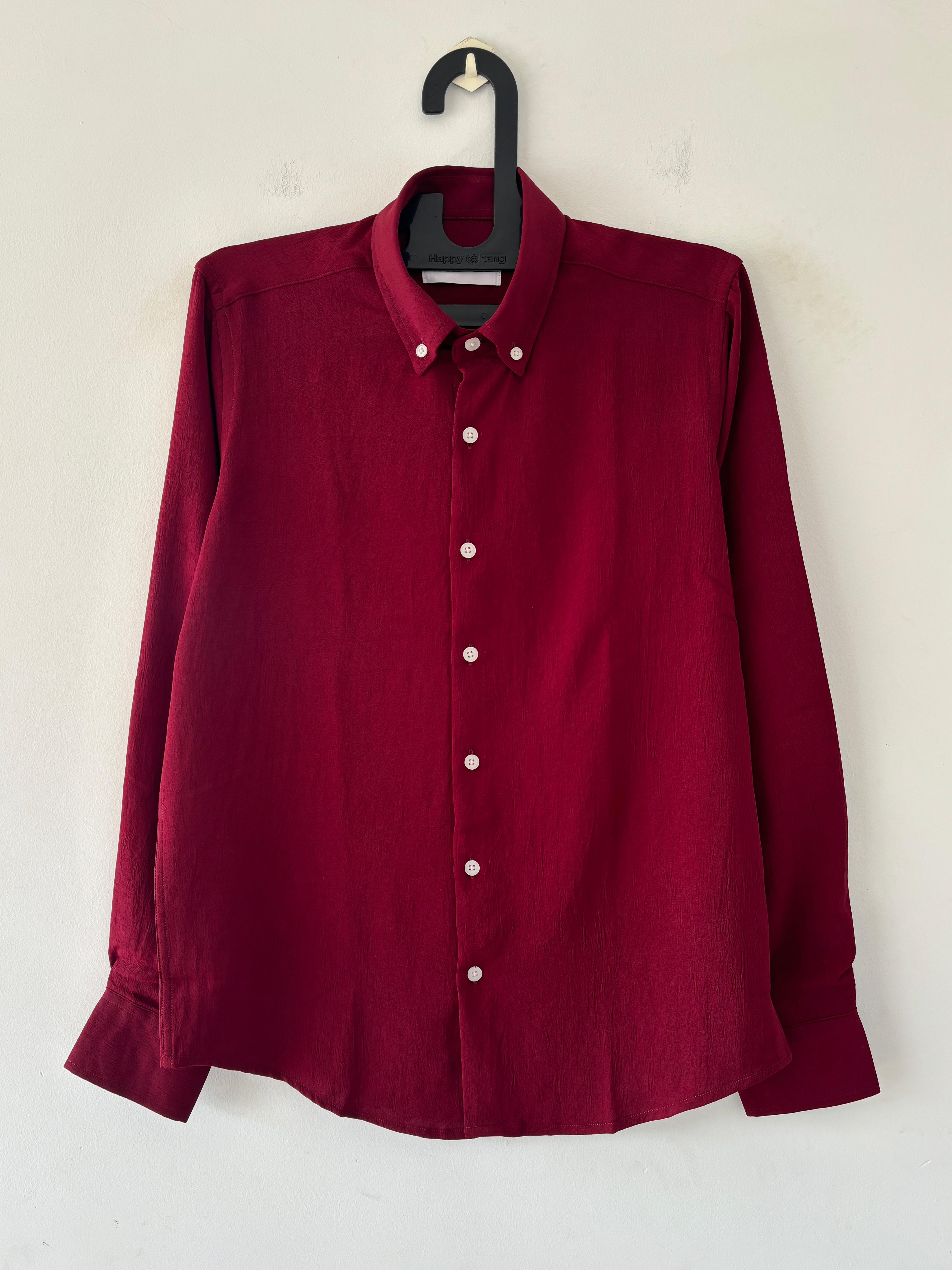 Cherry red crushed shirt