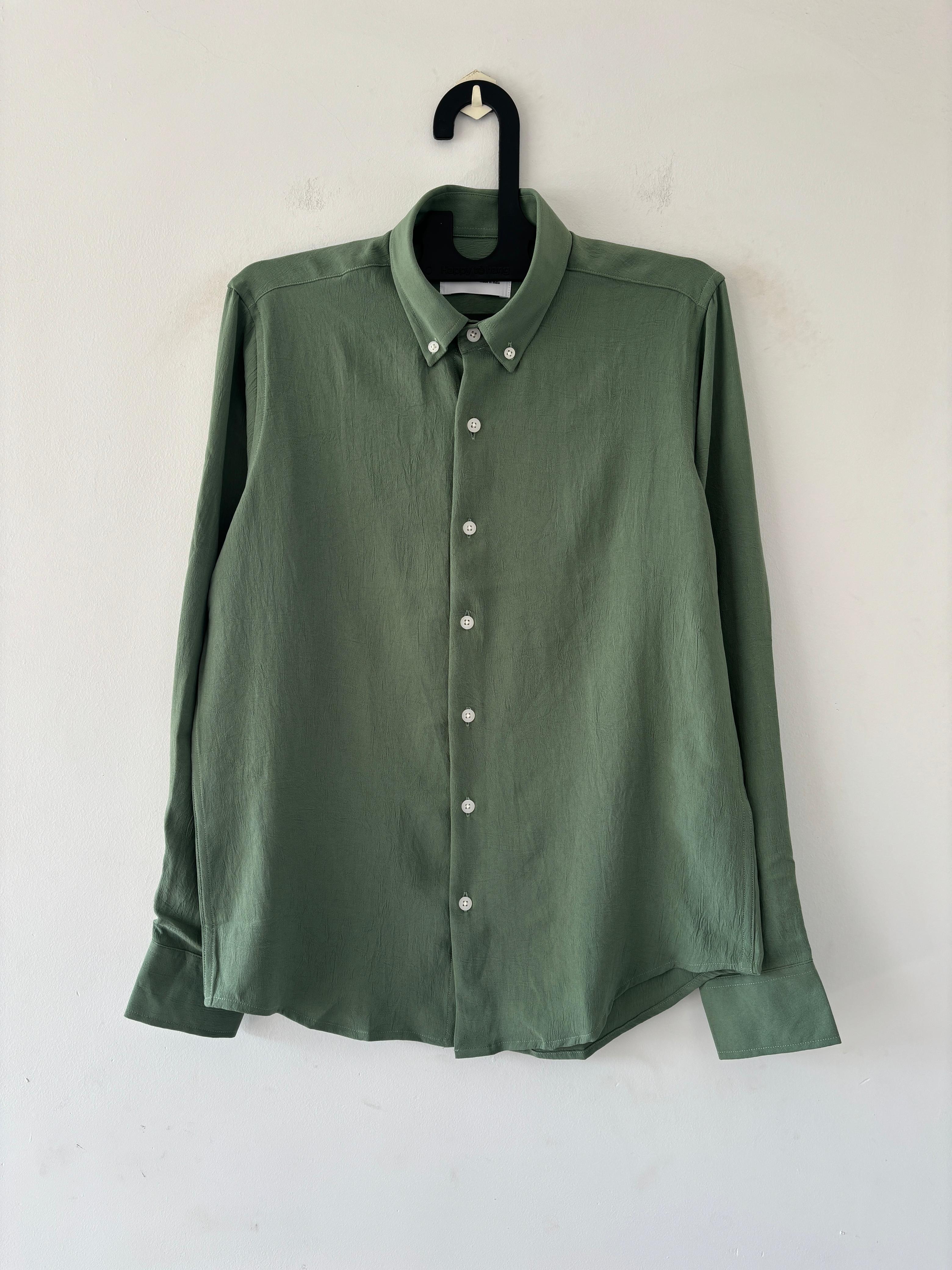 Sage green crushed shirt