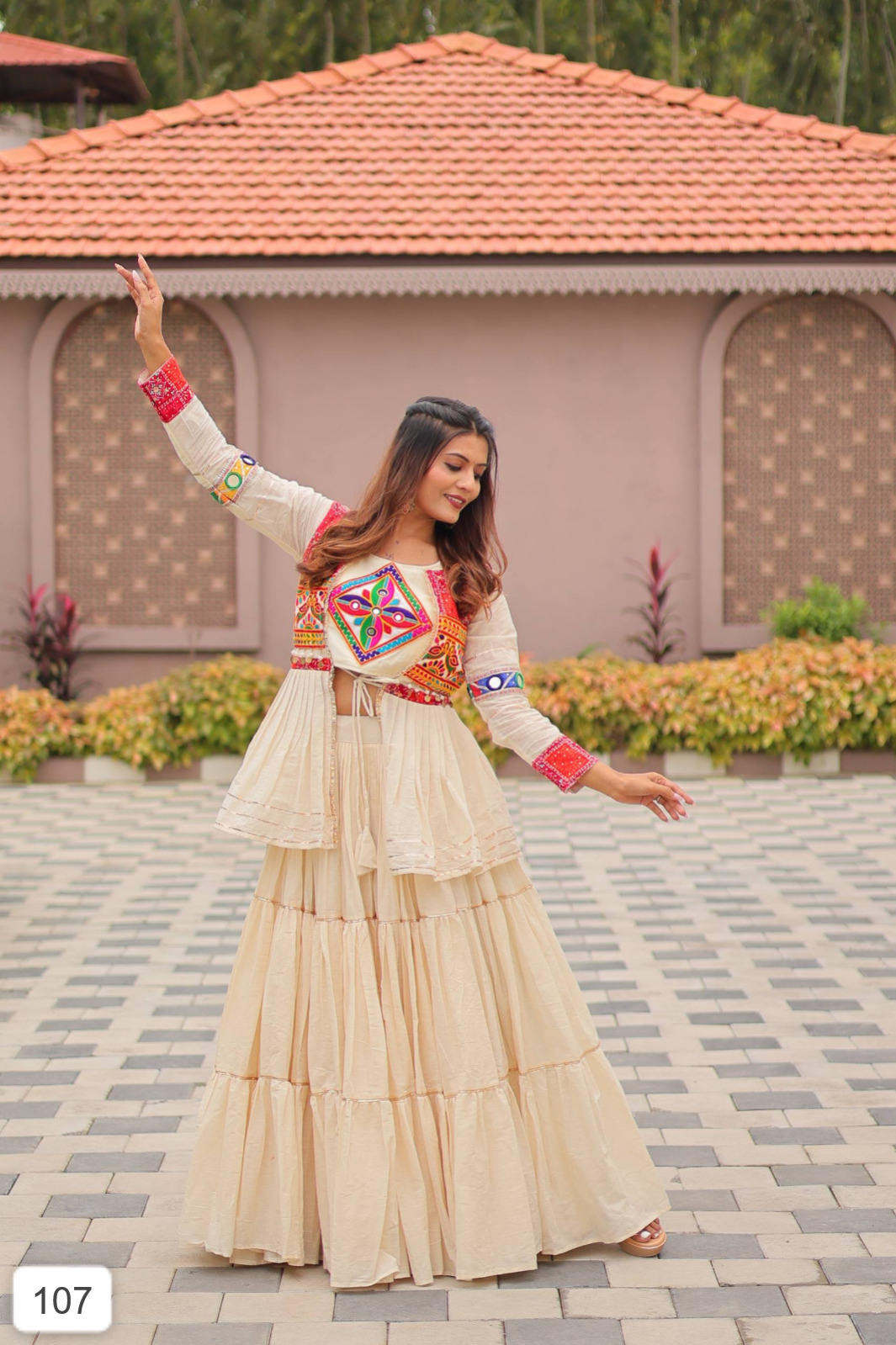 ?Launching Navratri Special Gamathi Work Lehenga choli D.29