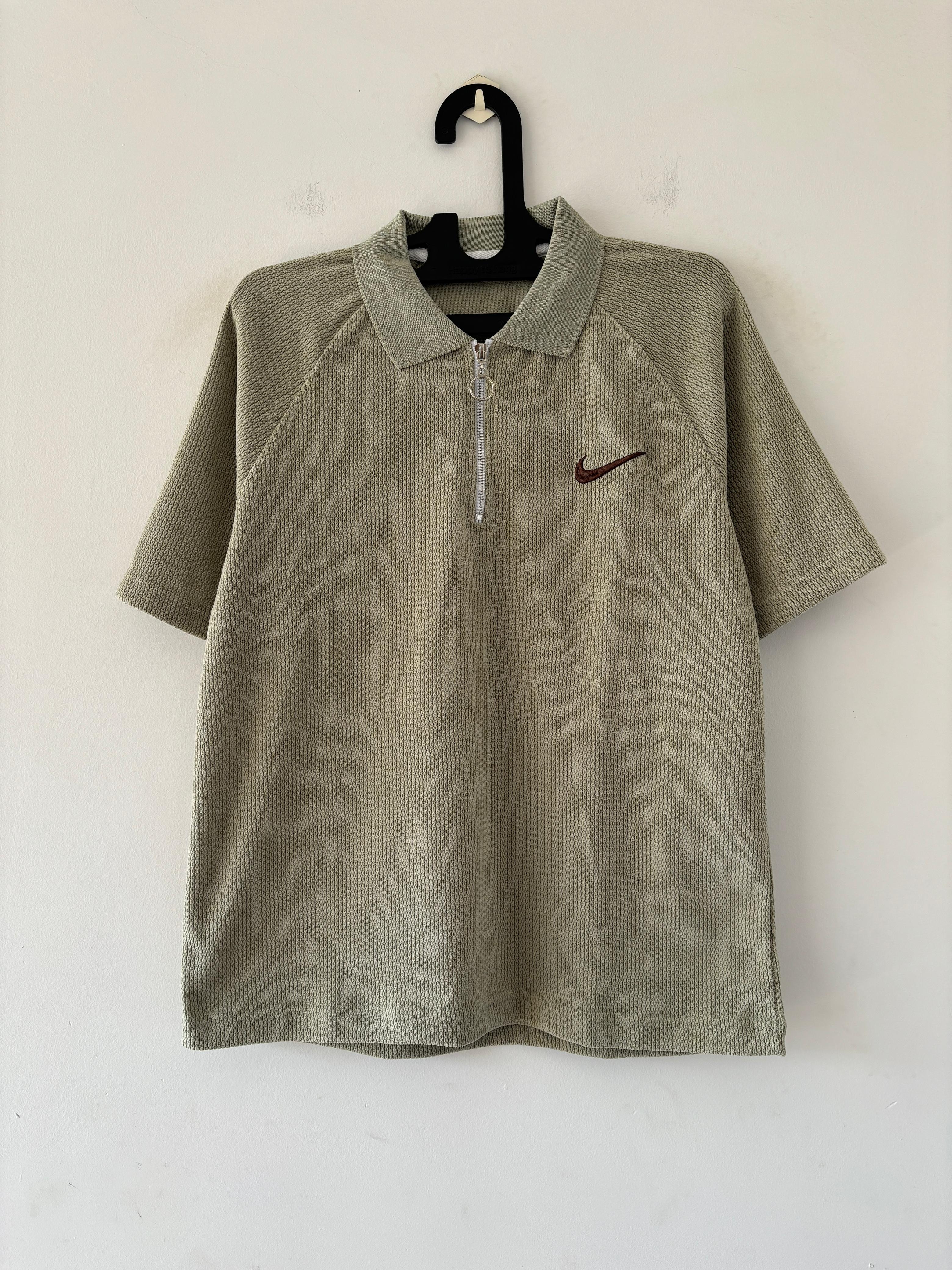 Sage drift Half-zip polo Tee