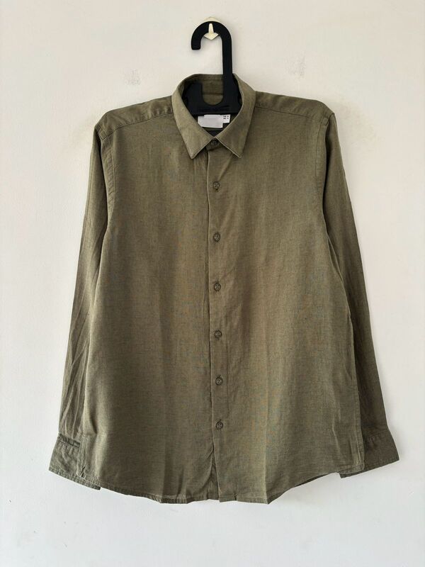 Olive luxe linen shirt