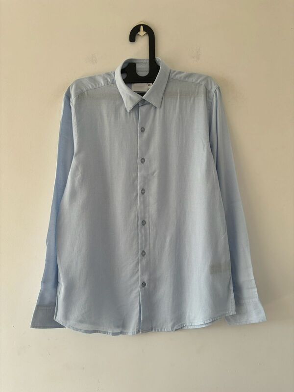 Sky blue linen shirt