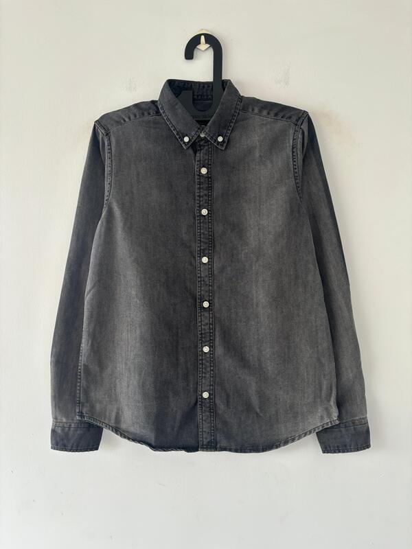 Charcoal fade denim shirt