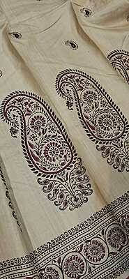 Beige & Maroon Pure Tassar Silk Saree Beige & Maroon Pure Tassar Silk Saree