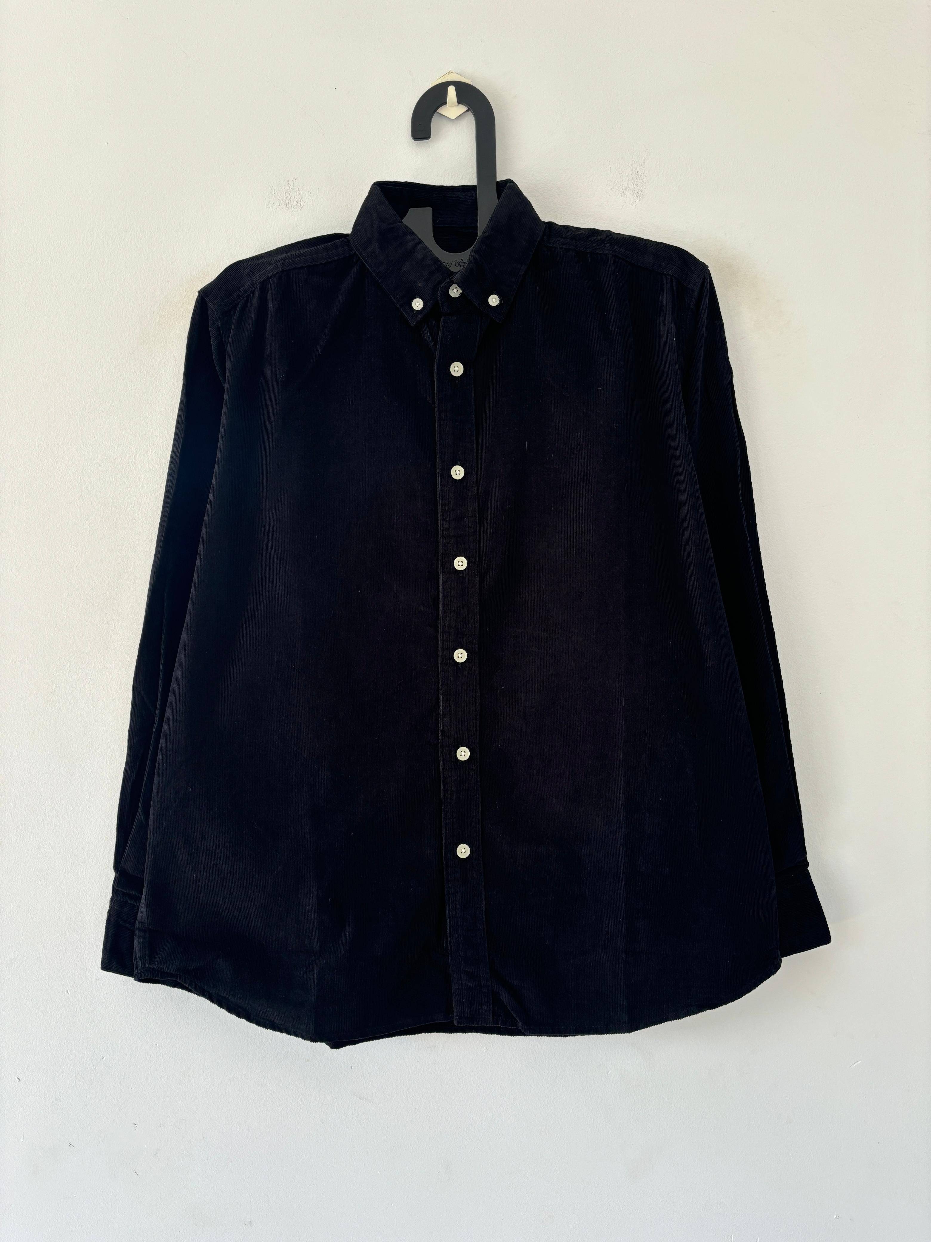 Jet black corduroy shirt
