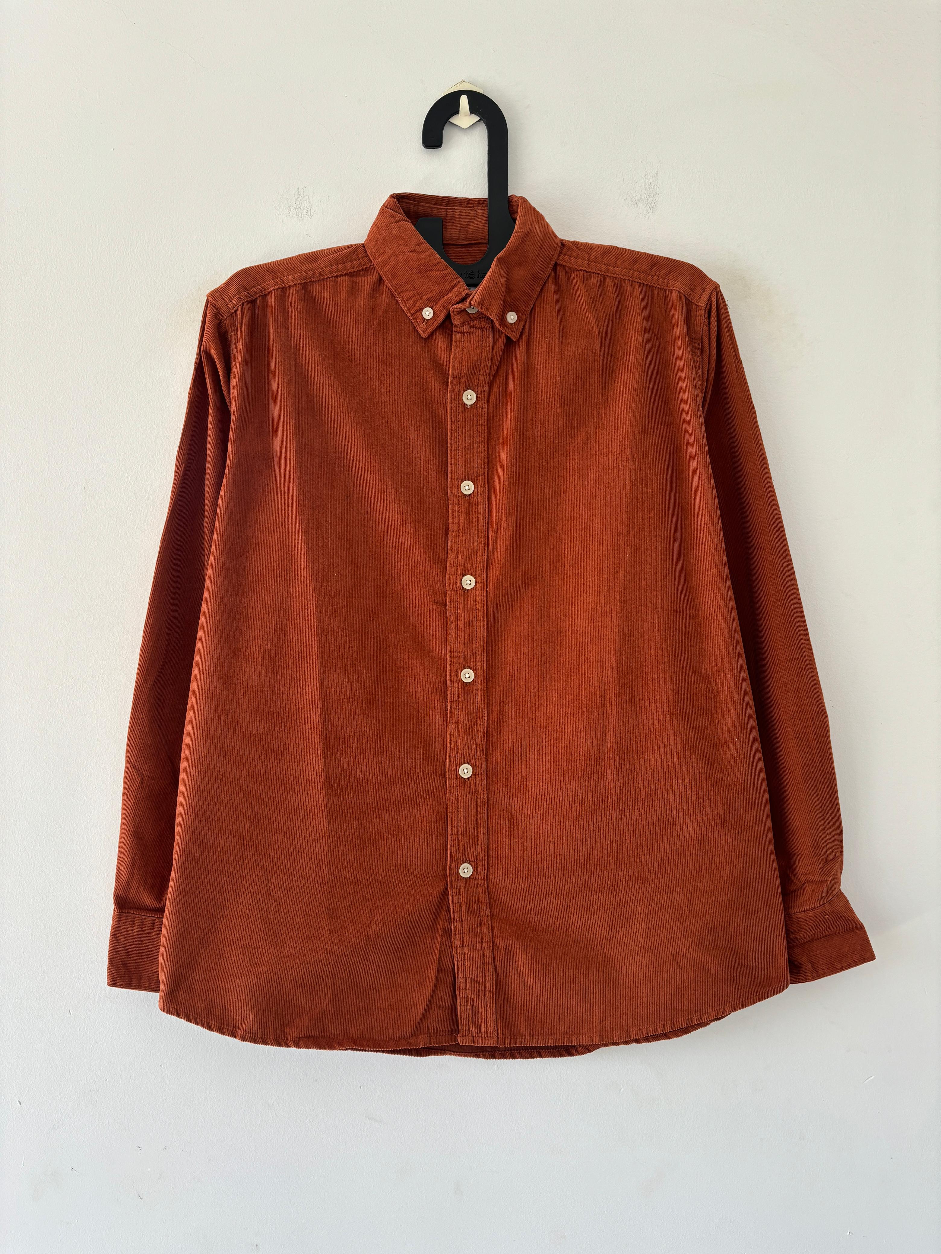 Burnt orange corduroy shirt