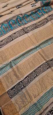 Block print Pure Tassar Saree Block print Pure Tassar Saree