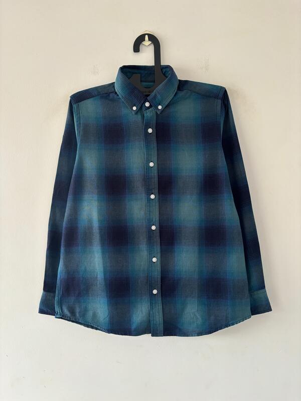 Teal & blue coastal flannels