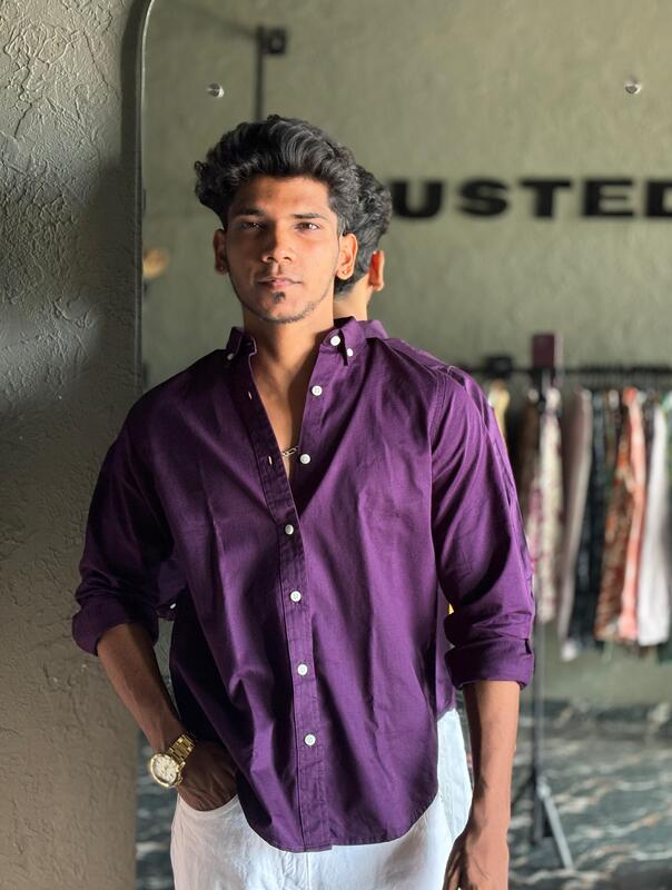 Imperial purple solid shirt