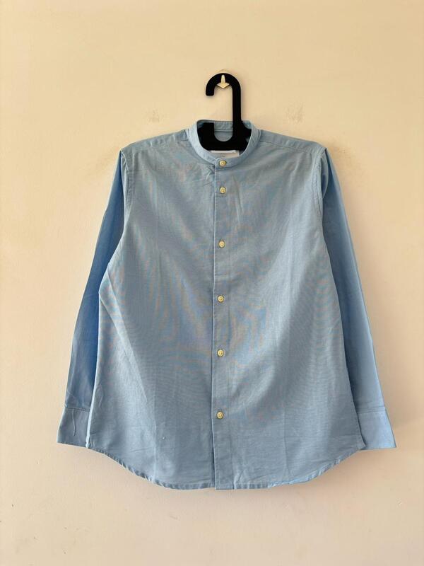 Sky mist mandarin shirt