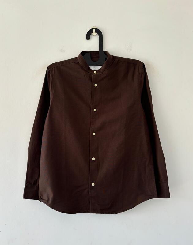 Cocoa brown mandarin shirt