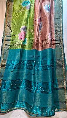 Pure tassar hand painted katdana work Pure tassar hand painted katdana work