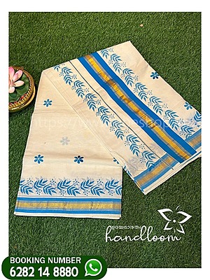 ONAM TRADITIONAL SAREE COTTEN MODEL