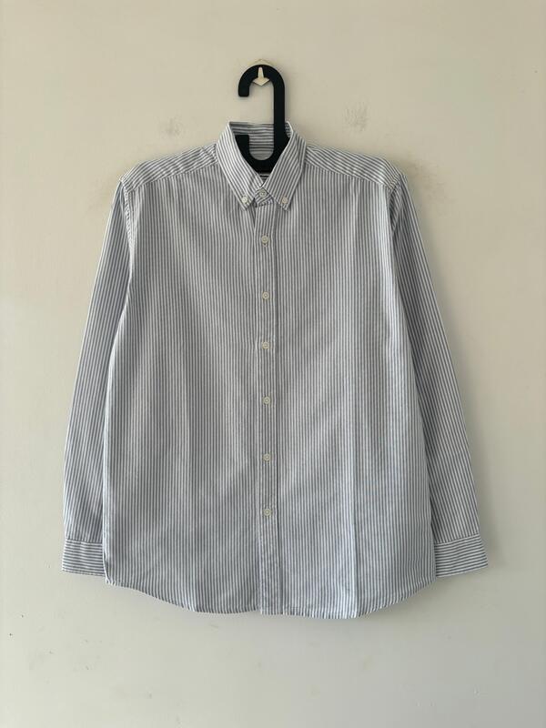 Ash grey oldmoney stripes shirt