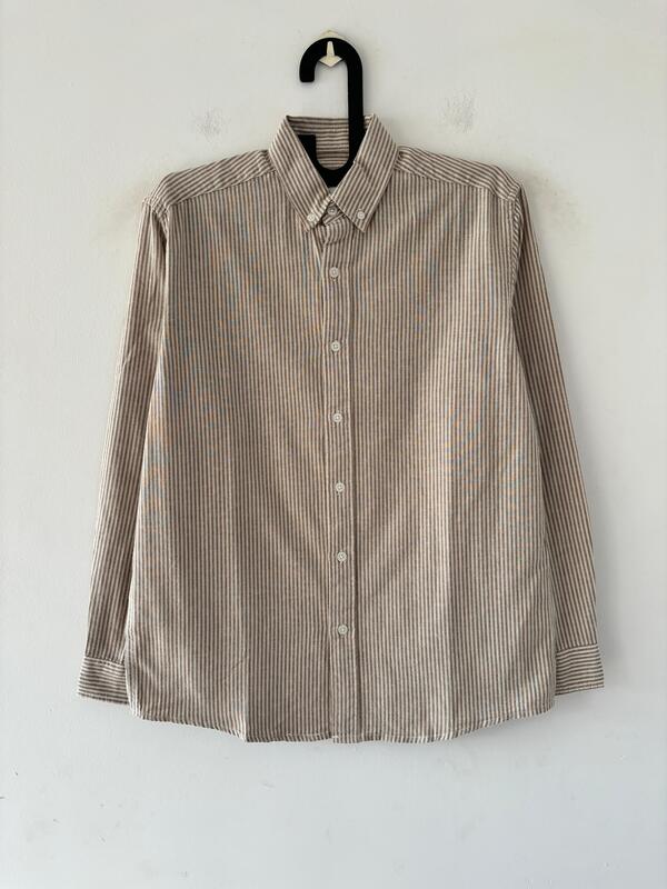 Beige oldmoney stripes shirt