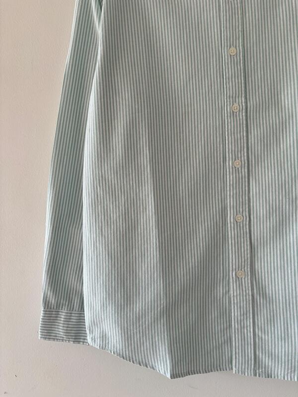 Mint green oldmoney stripes shirt