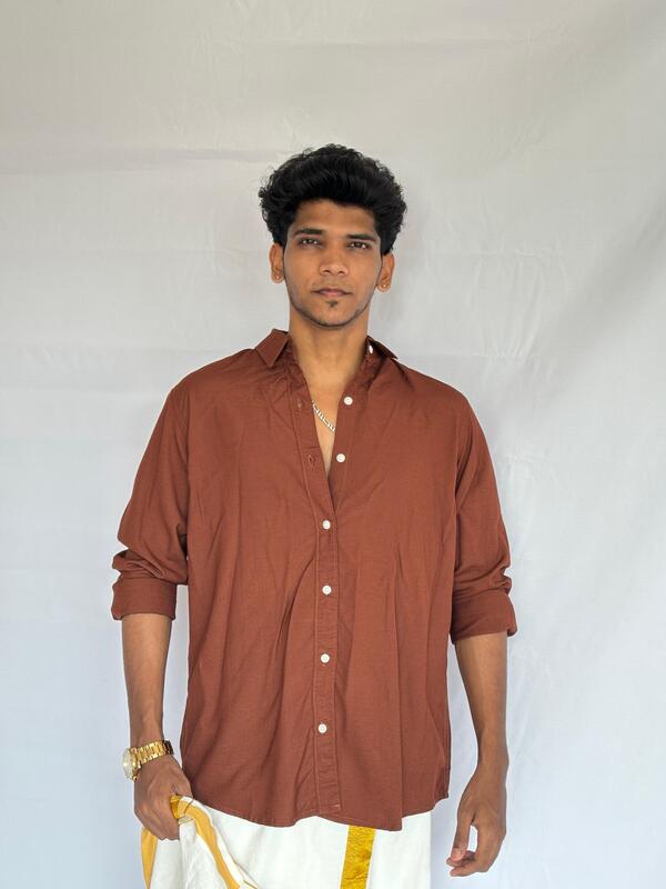 Copper linen shirt