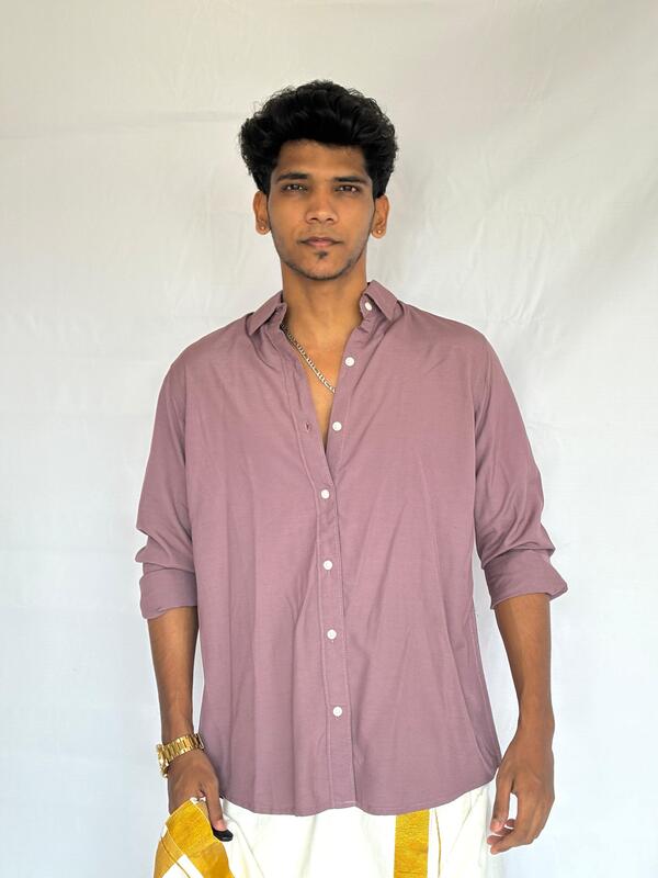 Lilac mist linen shirt