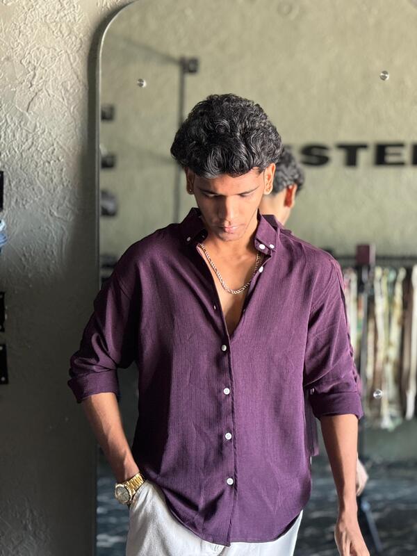 Grape mist crushed shirt