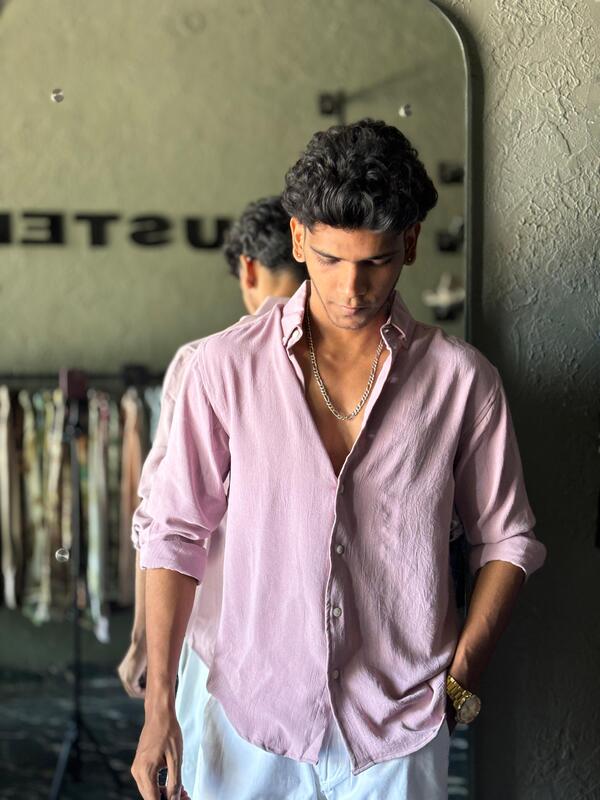 Pink crushed shirt