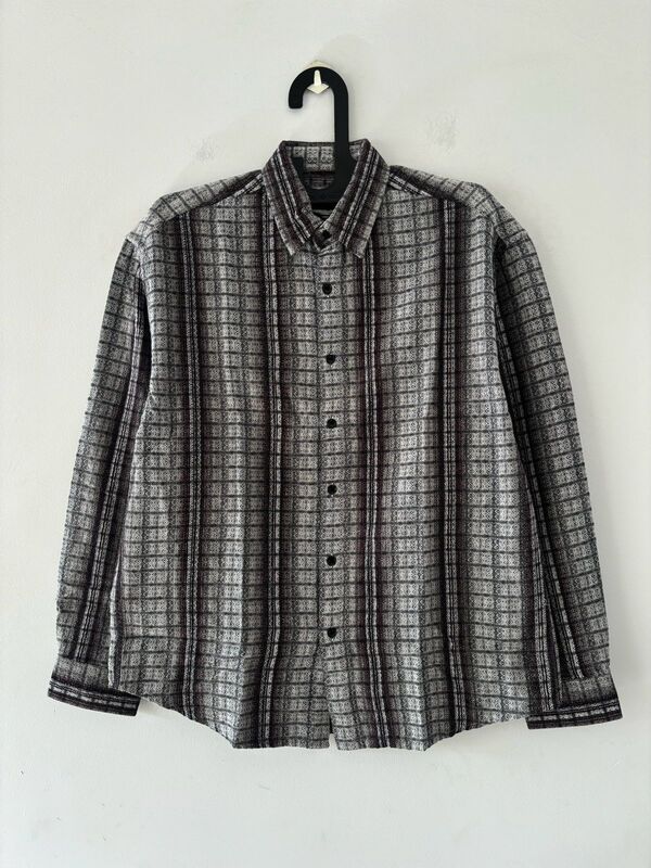 Brown Jacquard stripes shirt