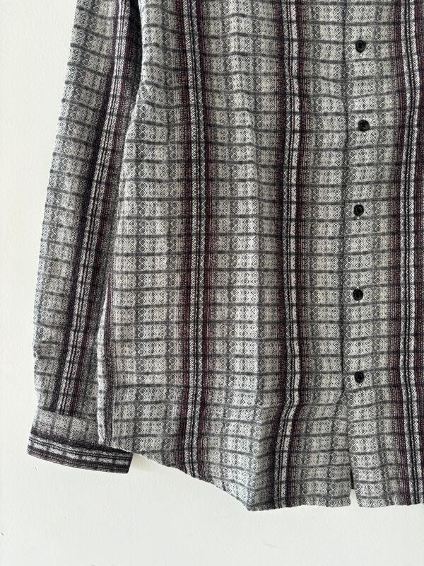 Brown Jacquard stripes shirt