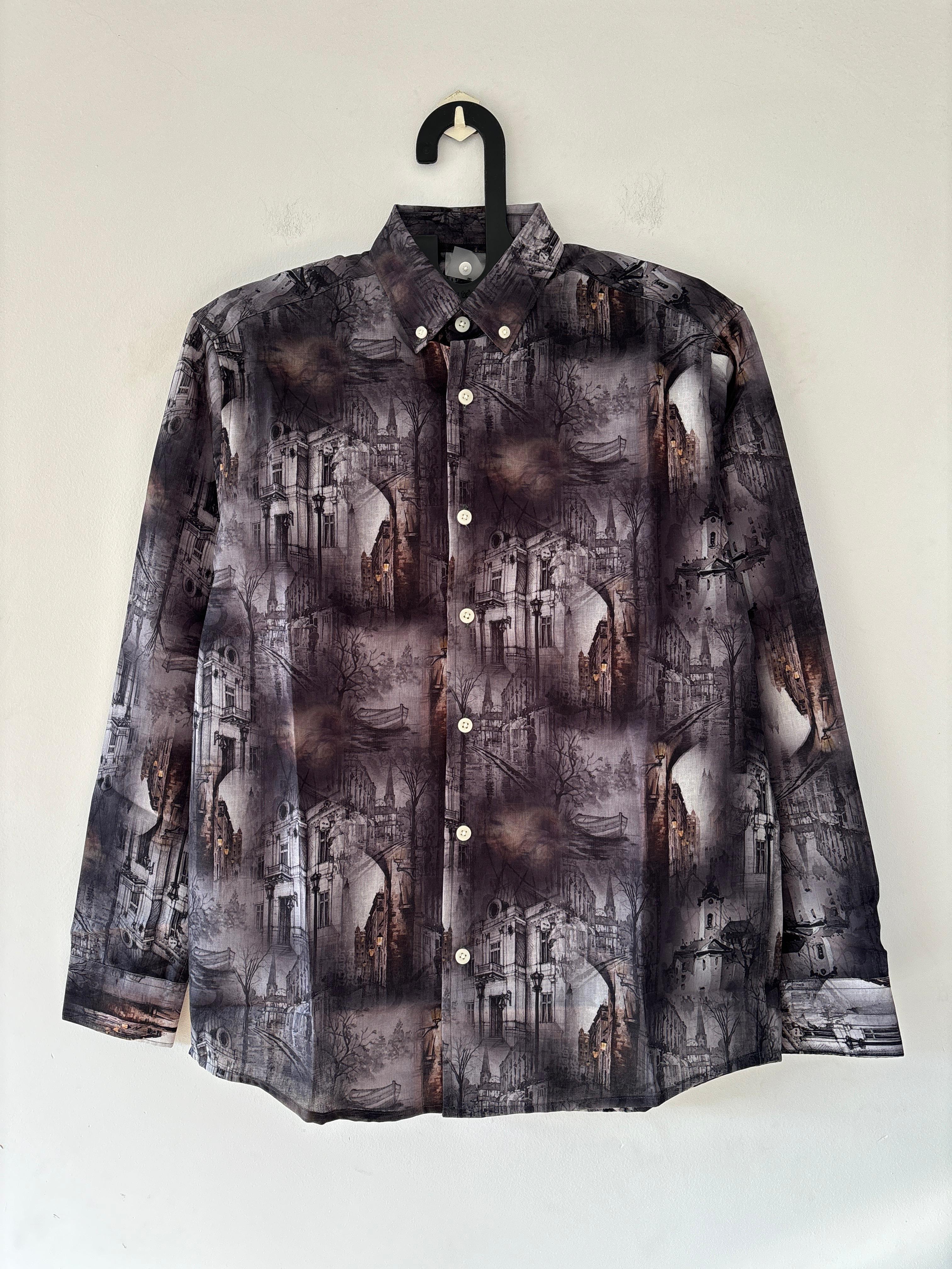 Cityscape printed shirt