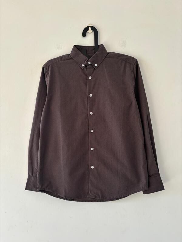 Grape linen-oxford shirt