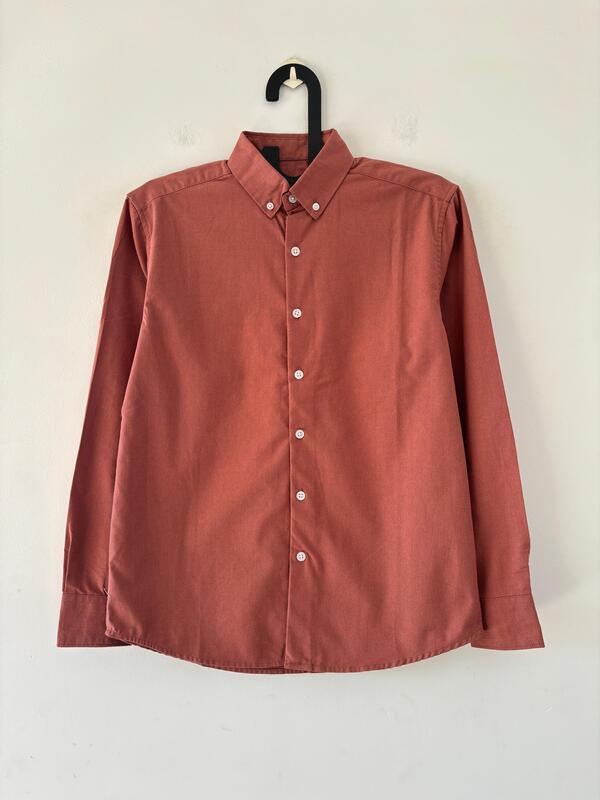 Rosewood linen-oxford shirt