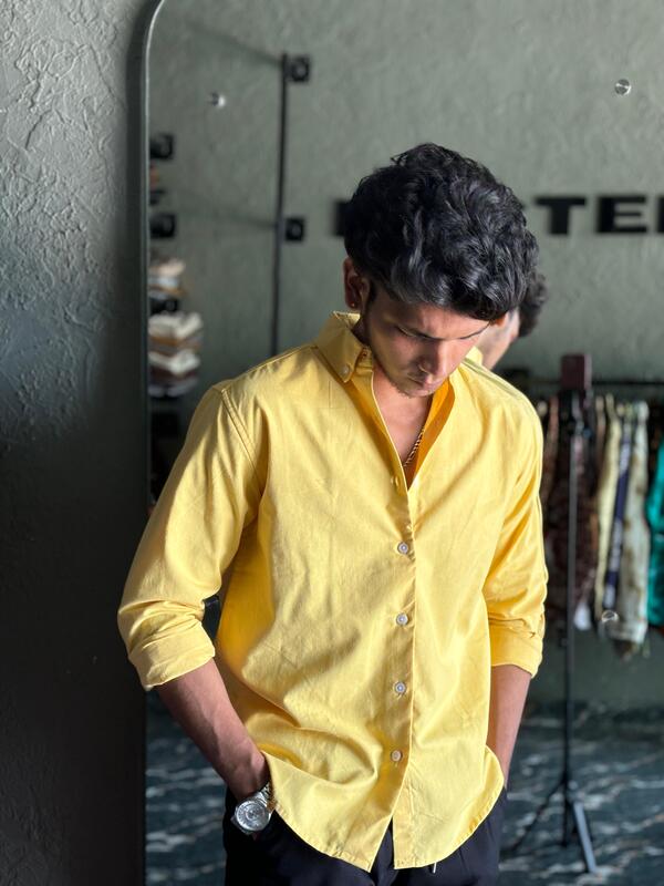 Golden mist linen-oxford shirt