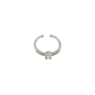 White Stone Embellished Finger Ring White Stone Embellished Finger Ring