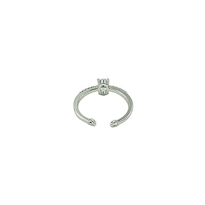 White Stone Embellished Finger Ring White Stone Embellished Finger Ring