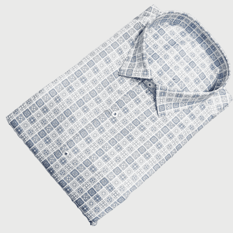 BLUE PRINTED SHIRT